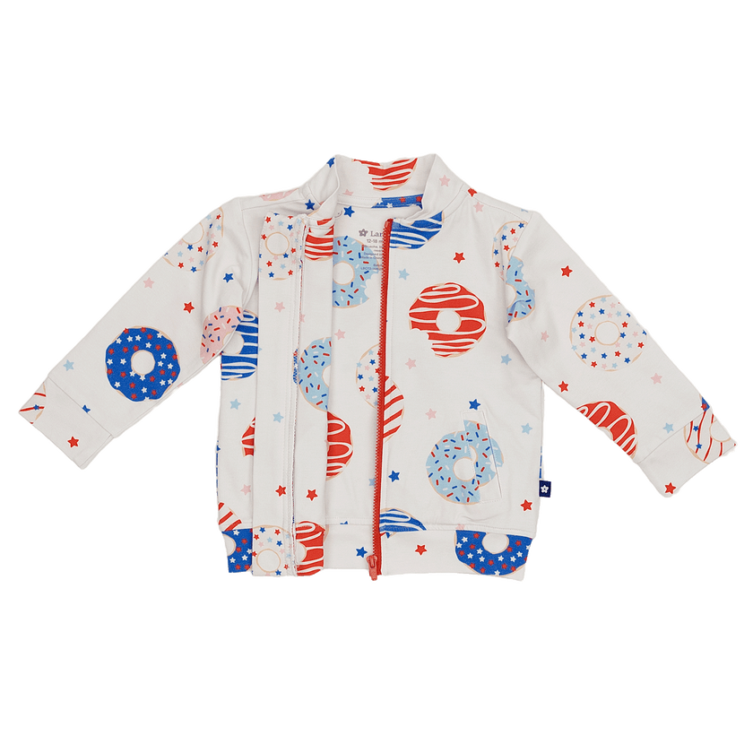 Bomber Jacket in Stars, Stripes and Snacks