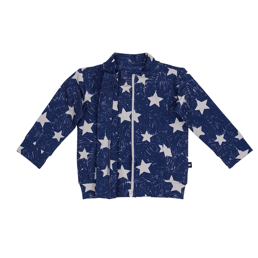Bomber Jacket in Sky Sparks