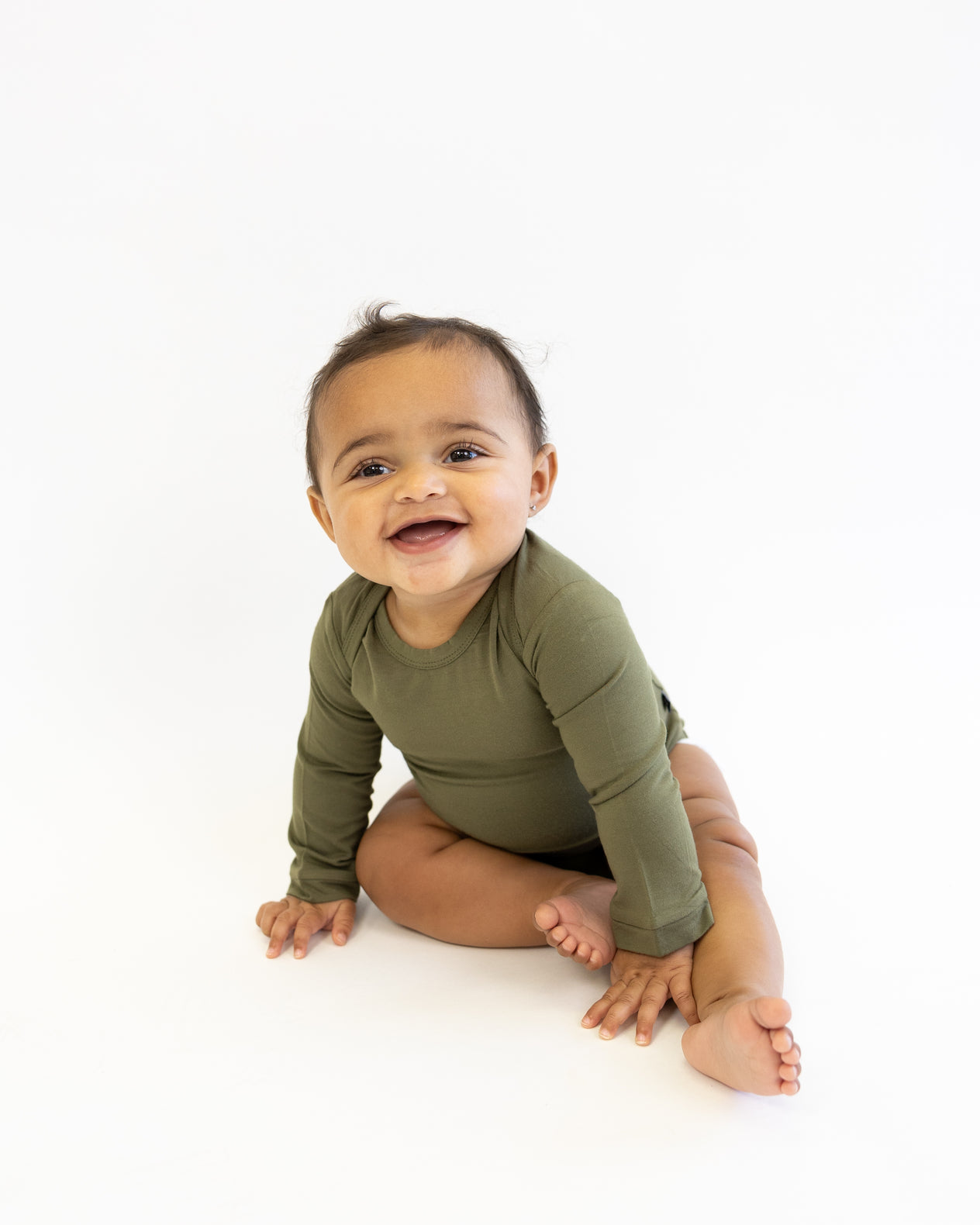 Long Sleeve Bodysuit in Olive