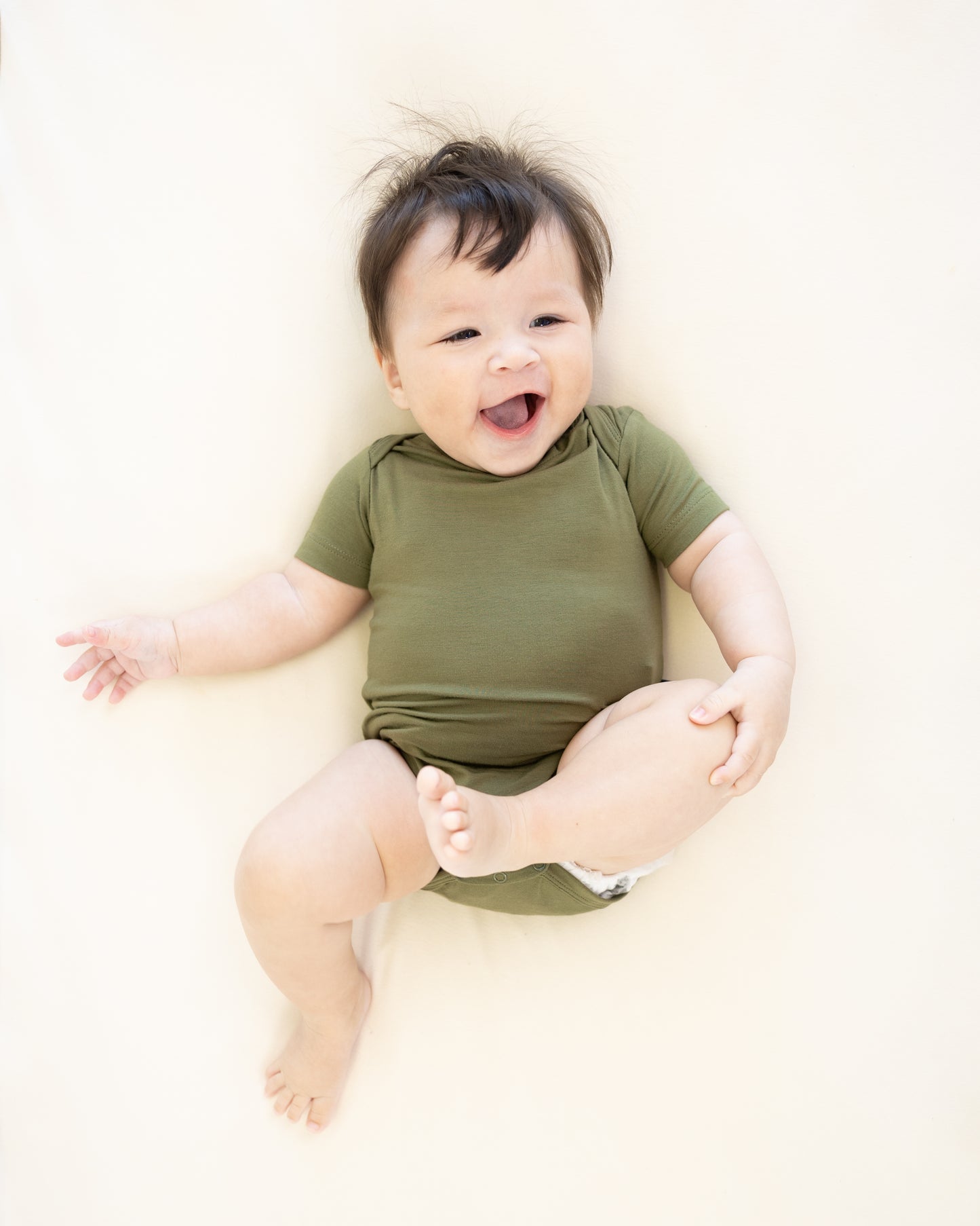 Short Sleeve Bodysuit in Olive