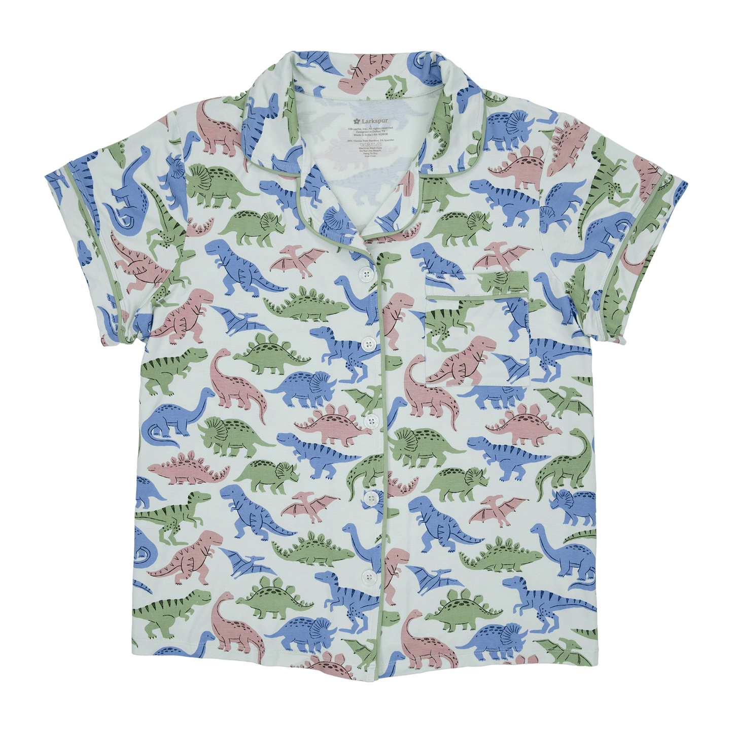 Women's Short Pajama Set in Prehistoric Pals